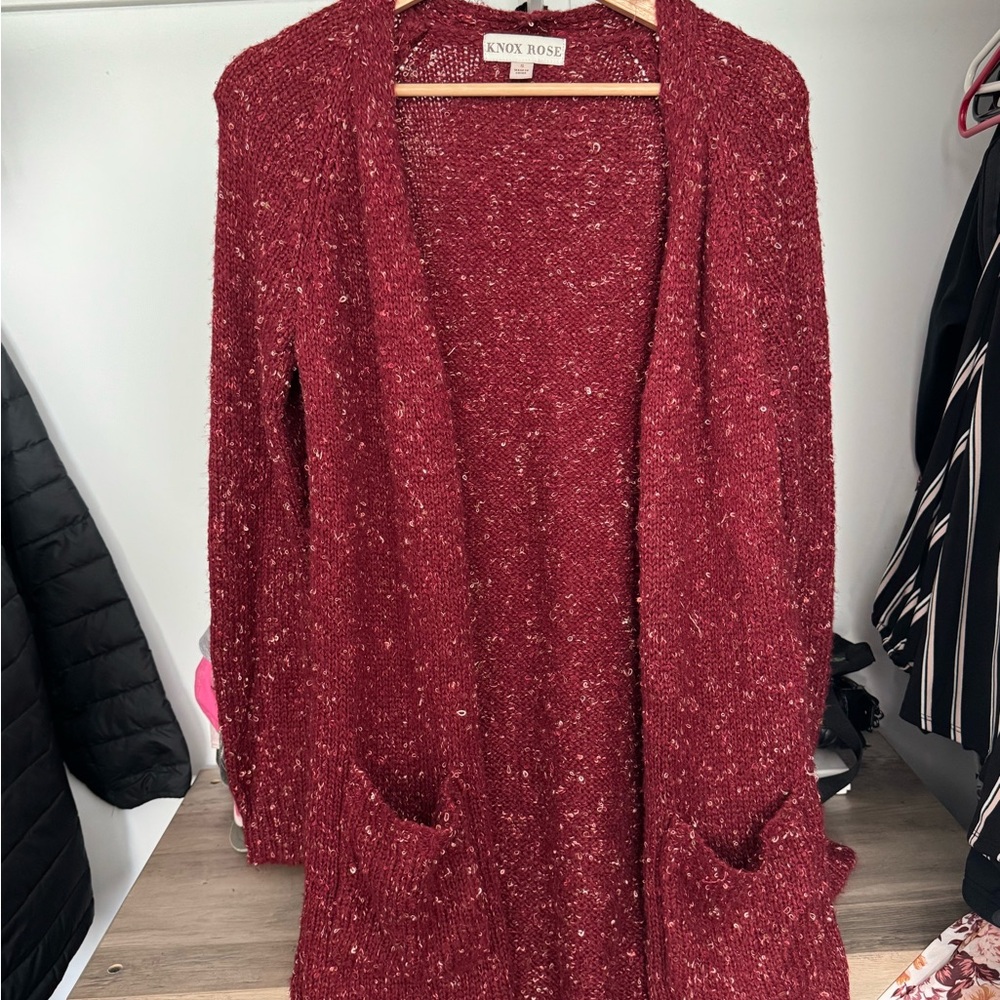 Knox Rose Red Knit Cardigan